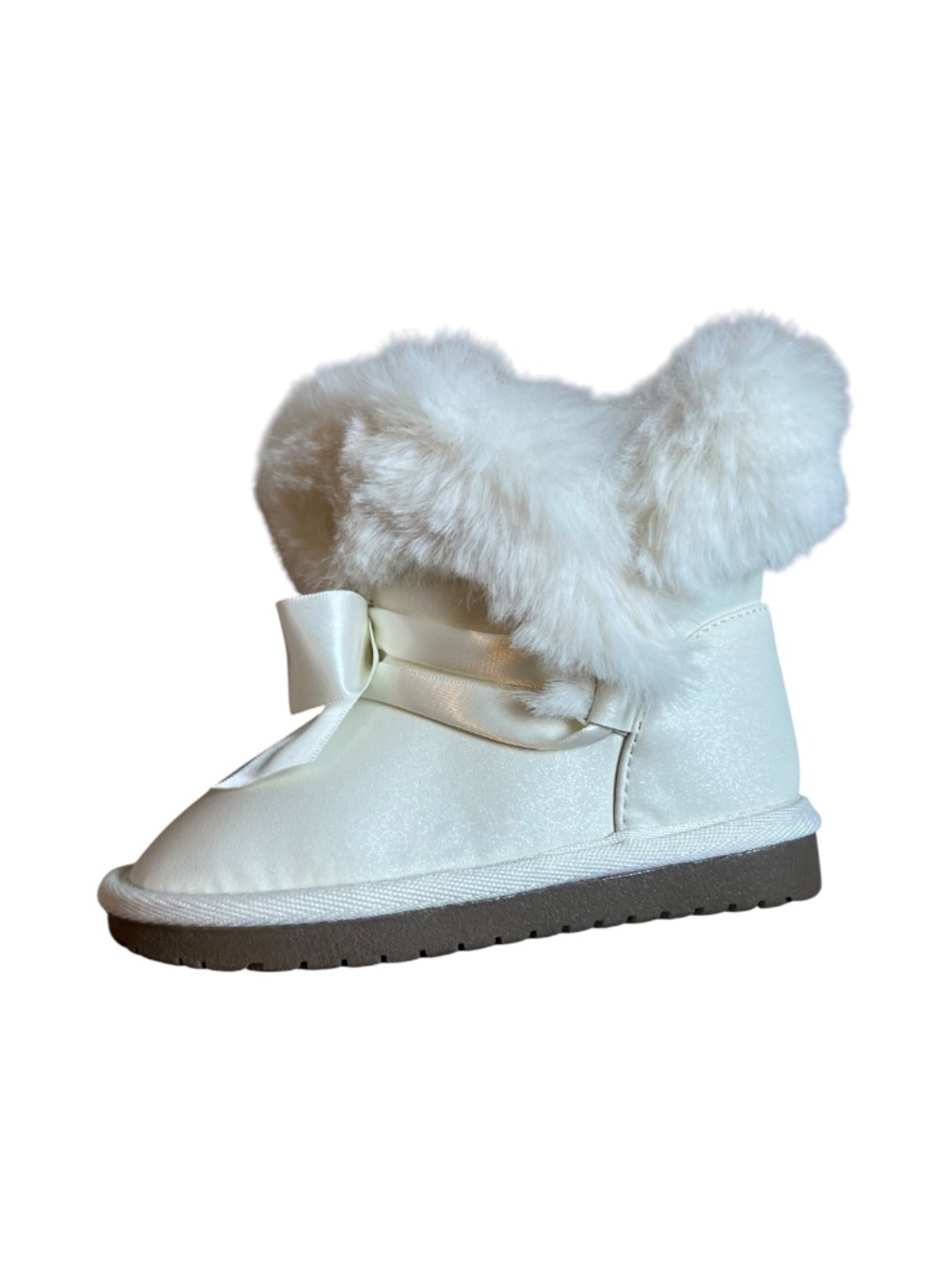 Gymboree White Faux Fur Winter Boots Size 7 Toddler NWOT - Picture 2 of 5